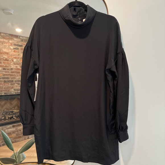 Black silk mini dress size xxs - Picture 2 of 5